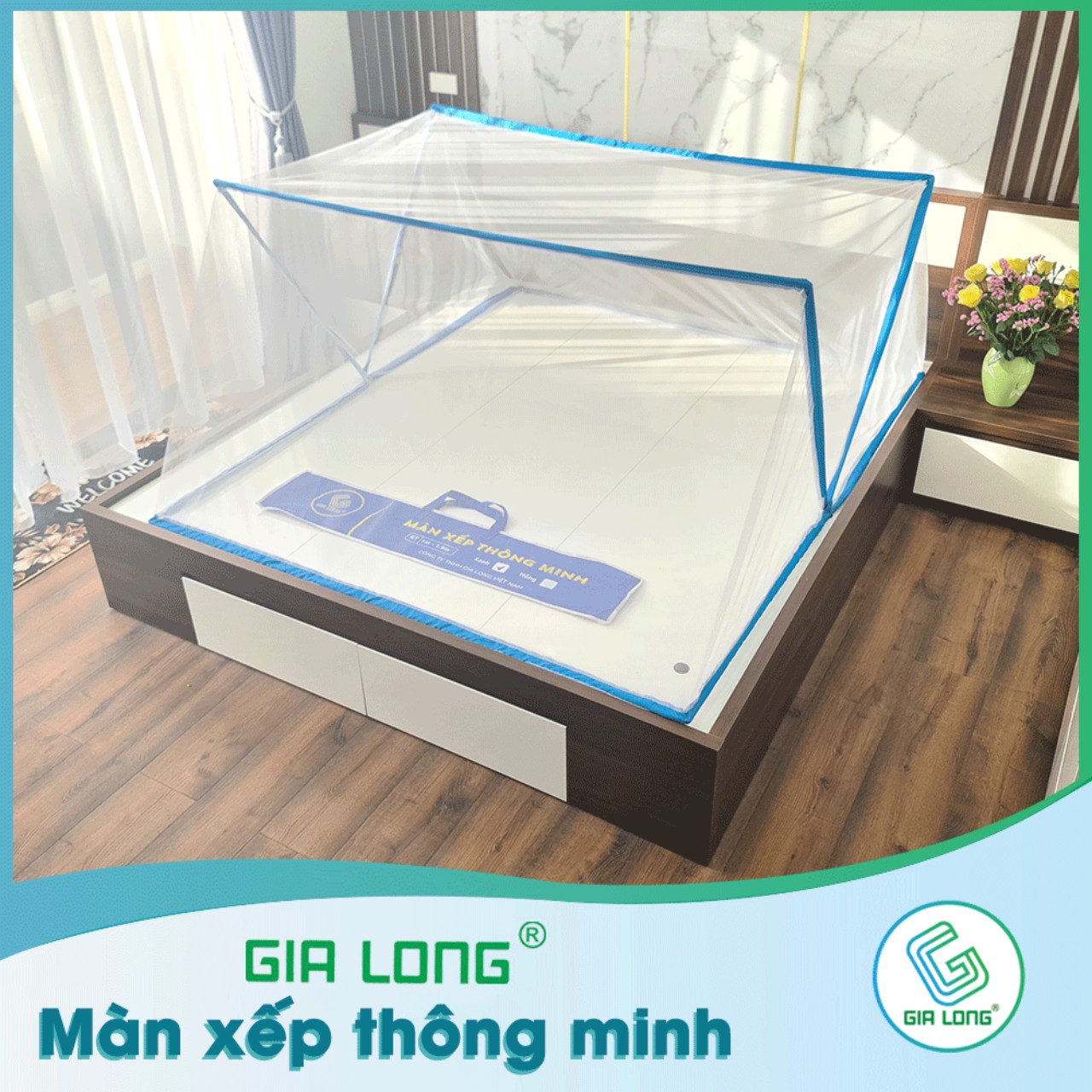 MÀN XẾP GẤP GỌN THÔNG MINH GIA LONG 1.8M x 2M