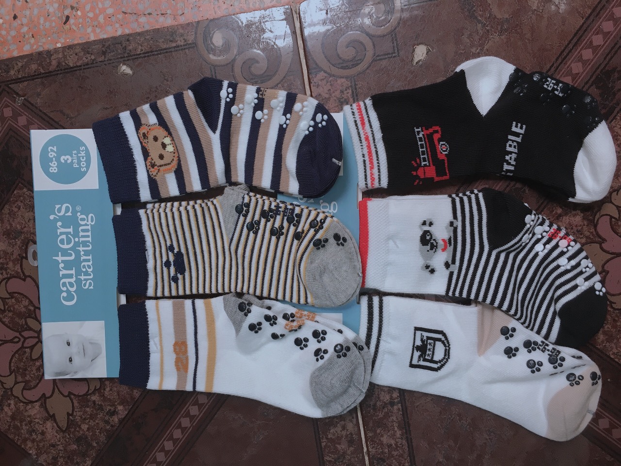 set 3 đôi vớ carter nhiều size cho bé trai