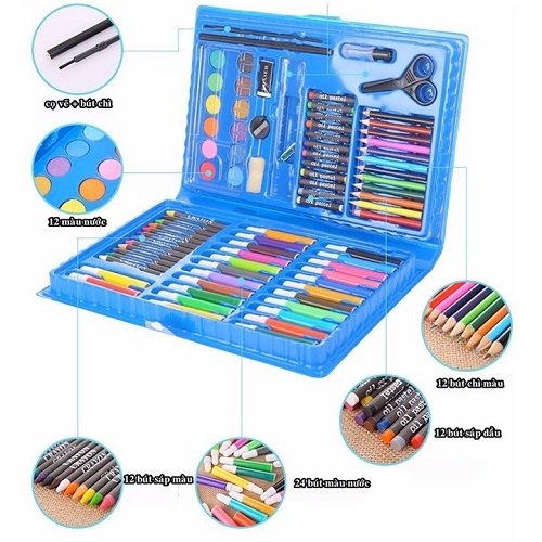 Bộ bút chì màu 86 món cho bé gái