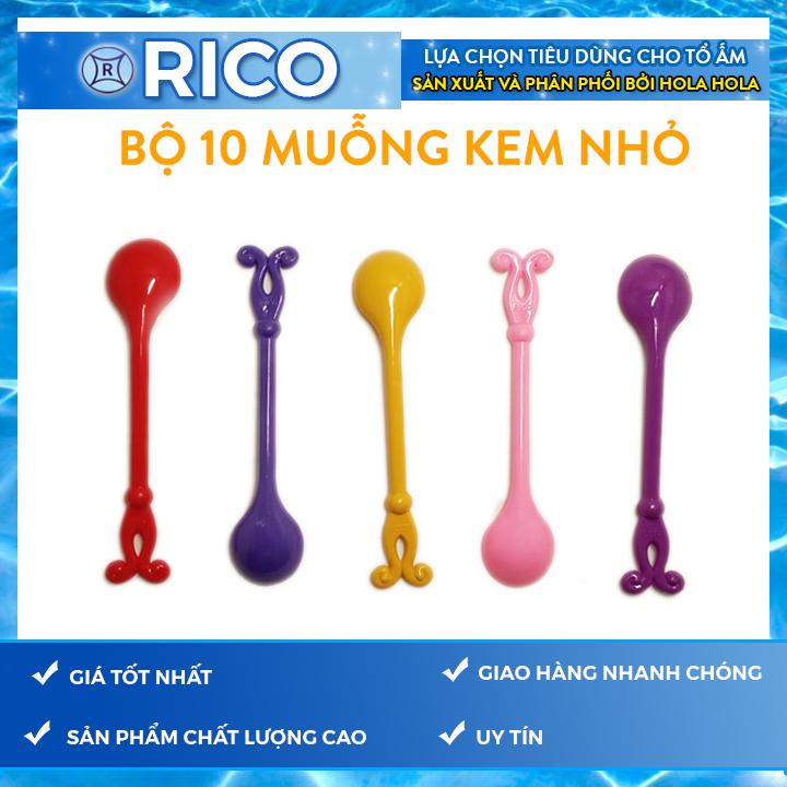 Bộ 20 muỗng kem nhỏ đủ màu đục rico 0073