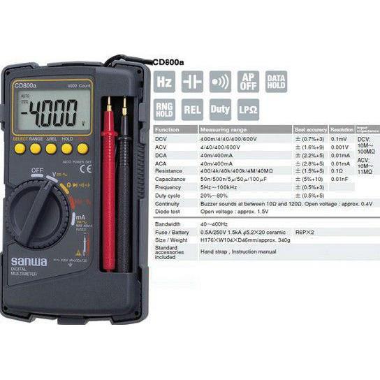 Đồng hồ đo điện tử Sanwa CD800a