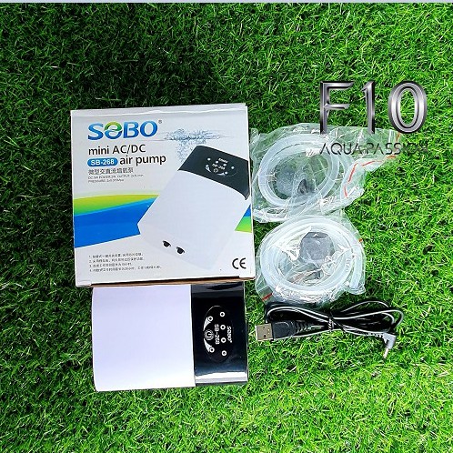 Máy sủi oxy tích điện 2 vòi sobo sb-268