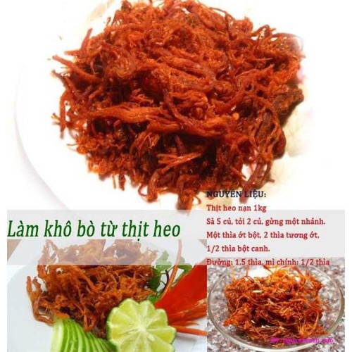 1 LẠNG THỊT BÒ KHÔ SỢI THƠM NGON (HEO GIẢ BÒ)