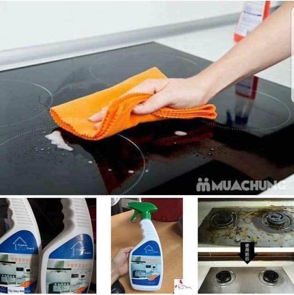 Chai xịt bếp hàn quốc tẩy rửa nhà bếp lau chùi vết bẩn dầu mỡ bám trên
