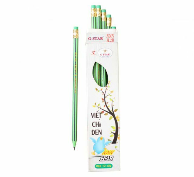 12 cây bút chì dẻo HB No2 NNN