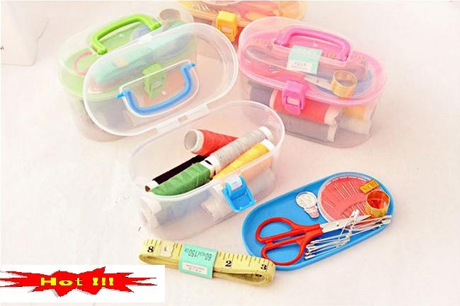 Cắt chỉ quần áo tại nhà, hộp kim chỉ mini,khóa học cắt may,gia kim chi,dụng cụ may mặc - Bộ kim chỉ nhiều món tiện ích - dụng cụ thiết yếu cho mọi gia đình