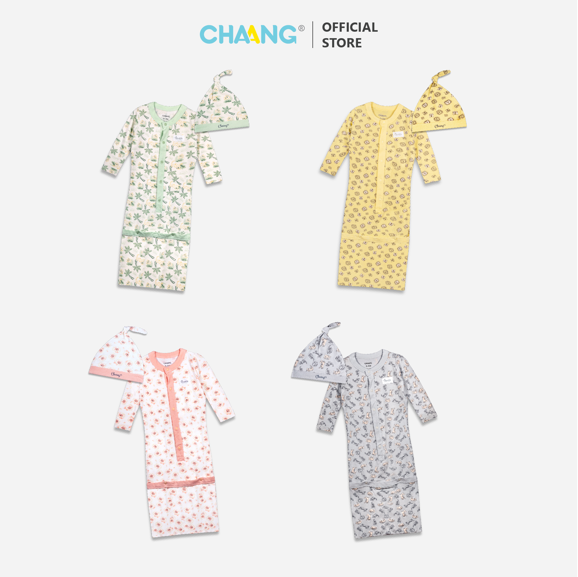 [CHAANG]Set túi ngủ kèm mũ Tigger cho bé sơ sinh Chaang