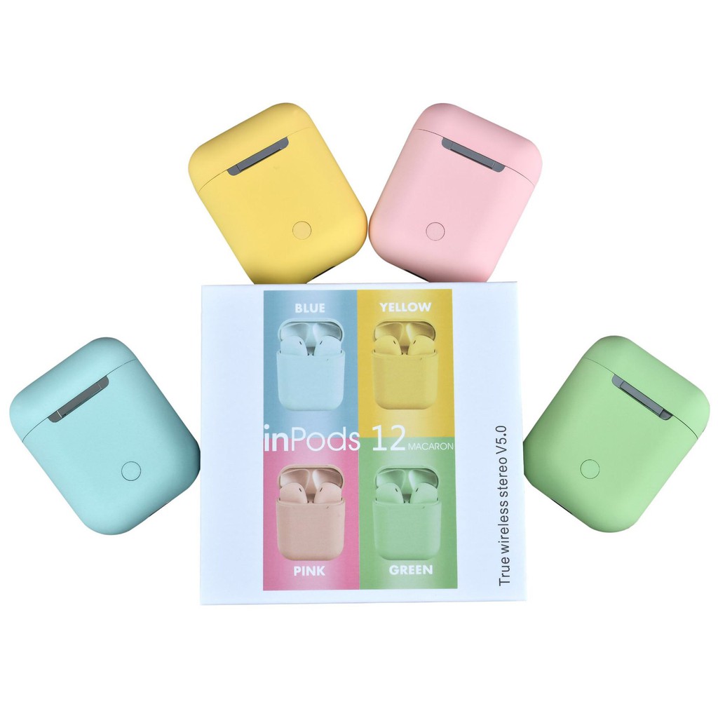 Tai nghe bluetooth không dây i12 Inpods 12TWS Bluetooth V5.0 Cùng Cảm ứng vân tay âm thanh cực chuẩn