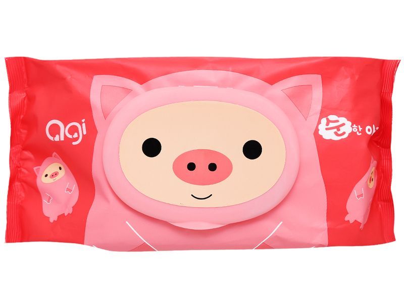Combo 5 gói khăn giấy ướt Agi Hàn Quốc con heo