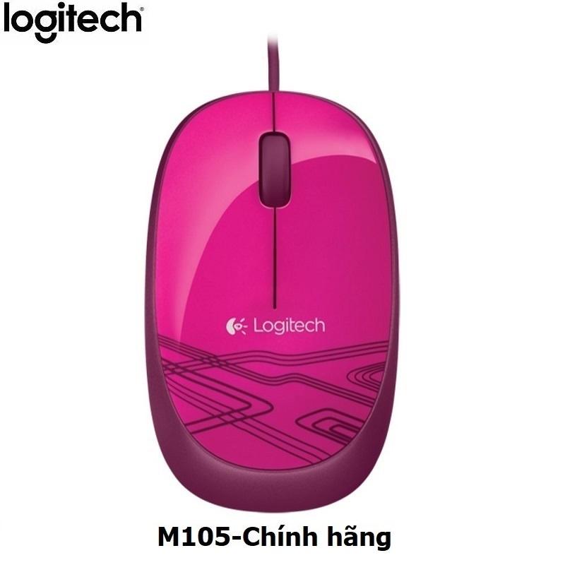 Chuột quang dây Logitech M105 - Pink