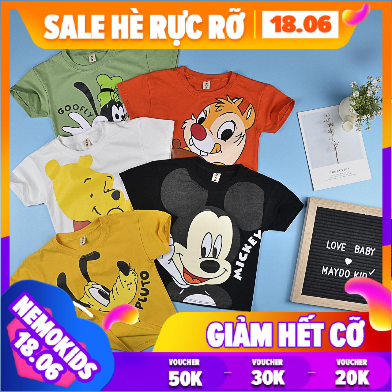 [HCM](GIÁ 5 ÁO-GIÁ SIÊU RẺ-HỔ TRỢ PHÍ SHIP)ÁO THUN CHO TRẺ EMCHO BÉ GÁI VÀ BÉ TRAI BẬN ĐƯỢCIN HÌNH HOẠT HÌNH ĐÁNG YÊU TỪ 8KG ĐẾN 26KG