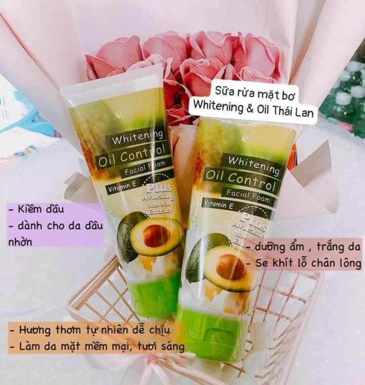 Sữa rửa mặt bơ sữa Aron Whitening & Oil Control Thái Lan