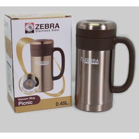 [HCM]CA GIỮ NHIỆT INOX PINIC 0.45L - 112907- ZEBRA THÁI LAN