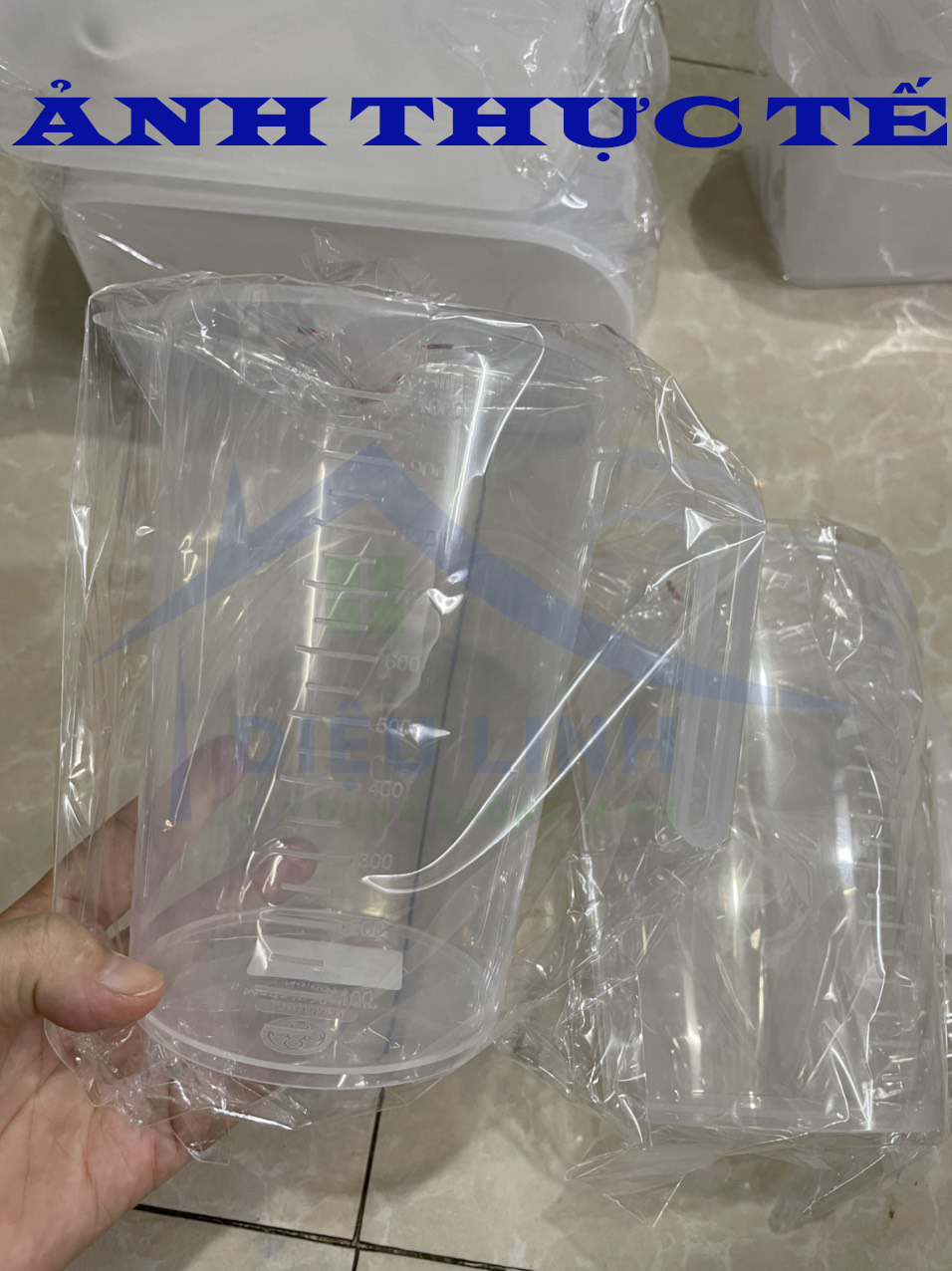 Ca đong 1l 6071, ca đong chia vạch bằng nhựa tramanhshop