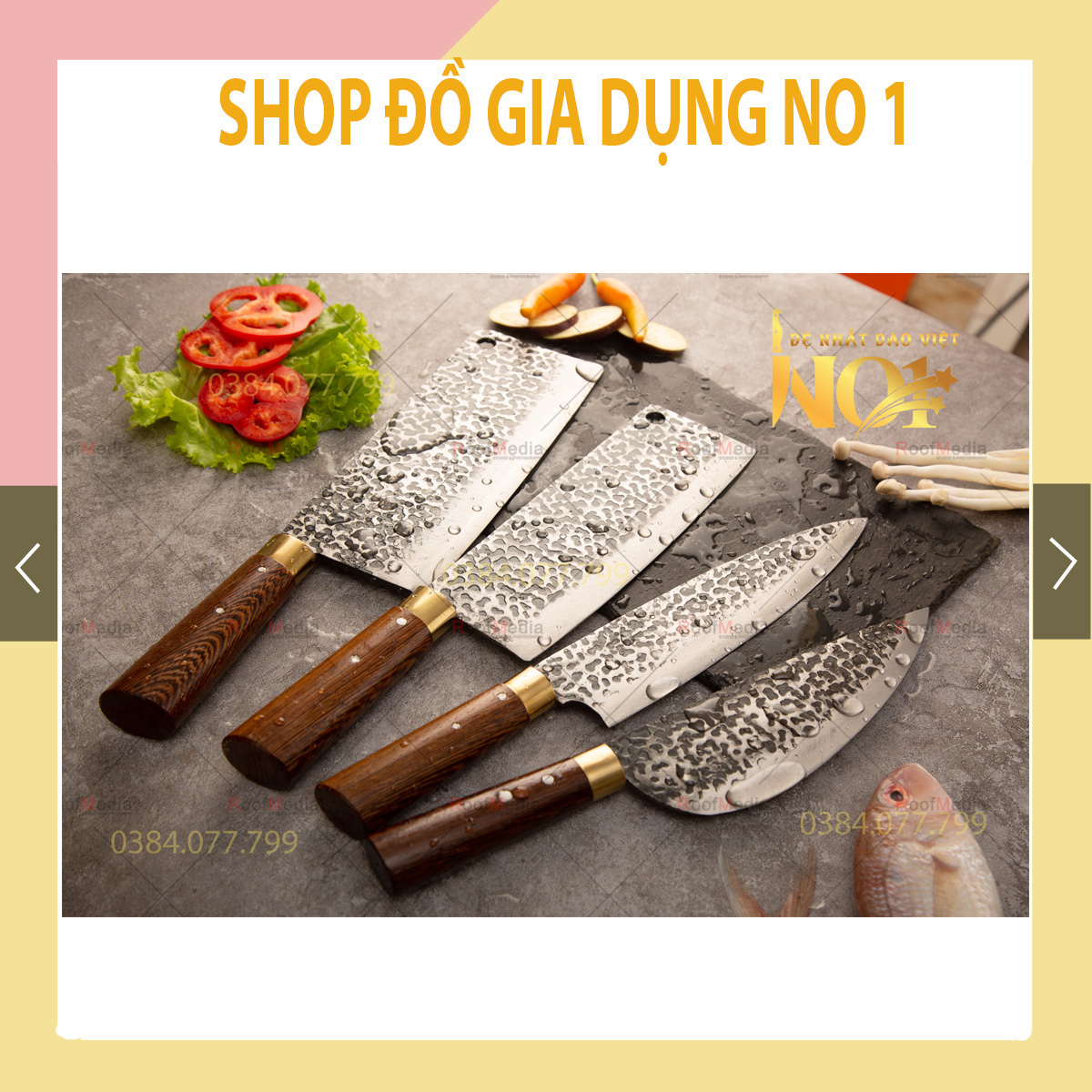 BÁO GIÁ Dao Làm Bếp Cao Cấp | Shopee Lazada Sendo Tiki mới nhất 66 Dao làm bếp,Bộ 4 dao nhà bếp cao cấp làm từ Nhíp xe ô tô dập vân chống dính 2 mặt