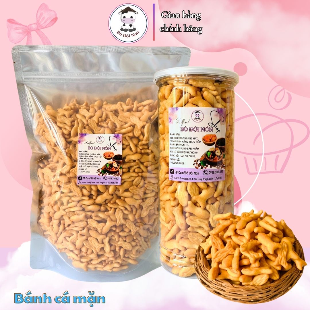 BÁNH CÁ MẶN TUỔI THƠ  250g Bò Đội Nón