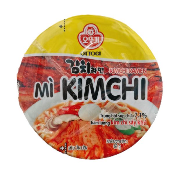 Combo 6 ly - Mì Kim Chi ly 62g