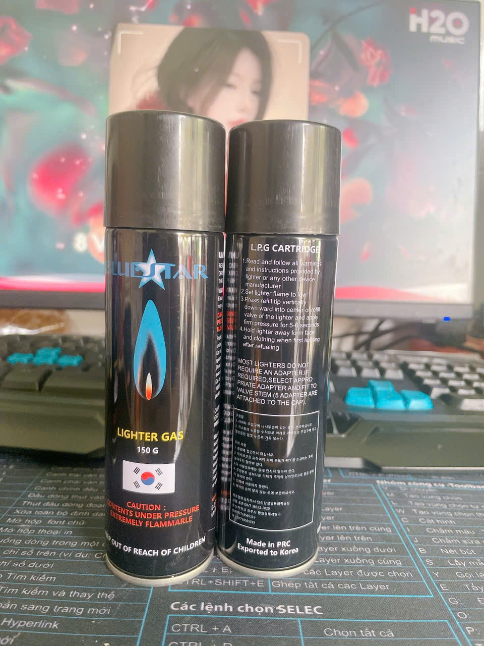 gas đen - gas 150gam bơm bật lửa