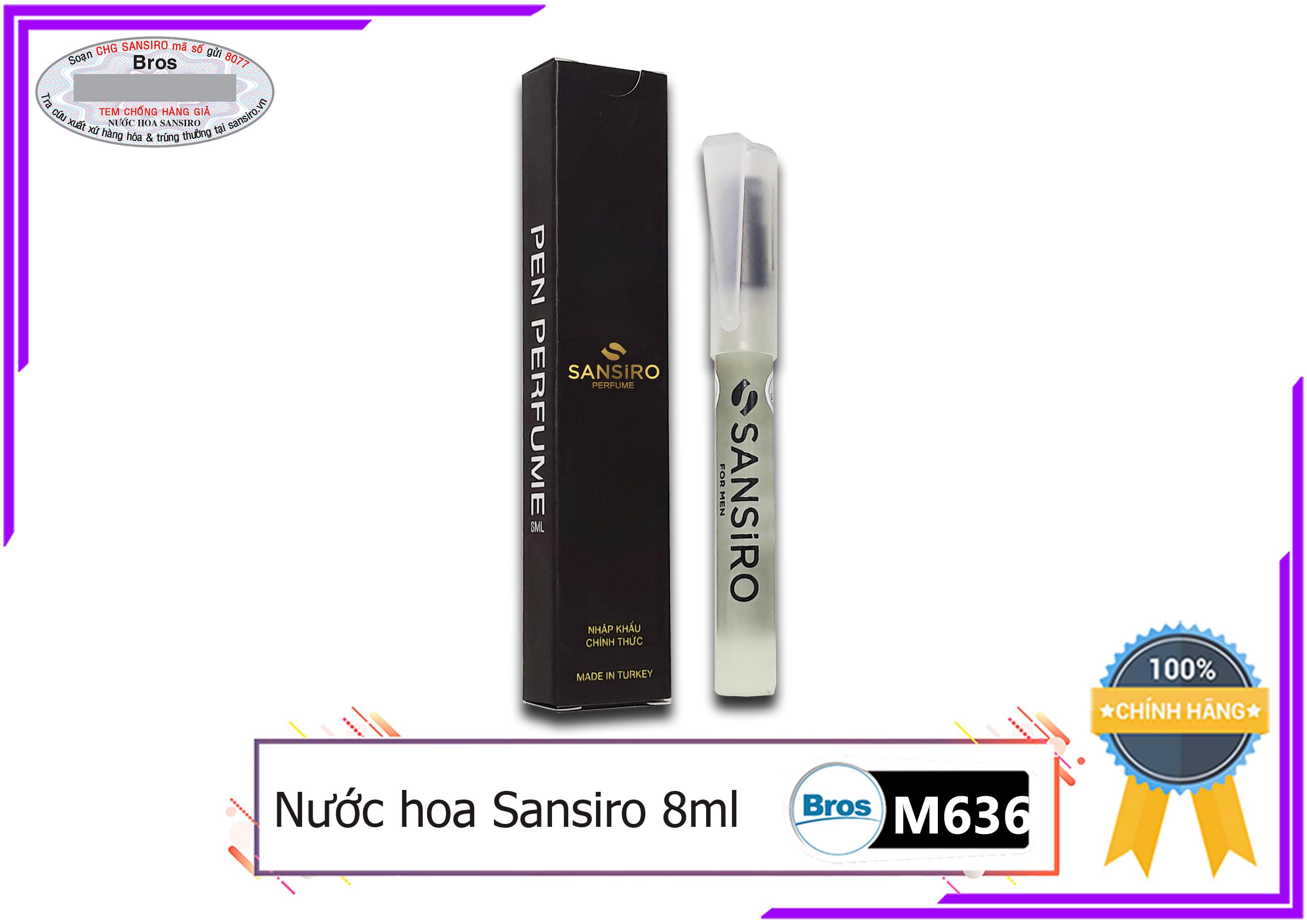 Nước hoa Sansiro 8ml M636 cho nam