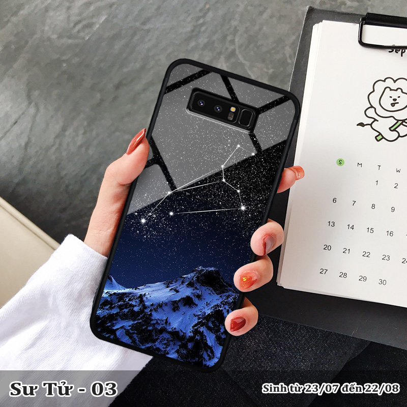 Ốp kính SAMSUNG NOTE 8 in cung hoàng đạo