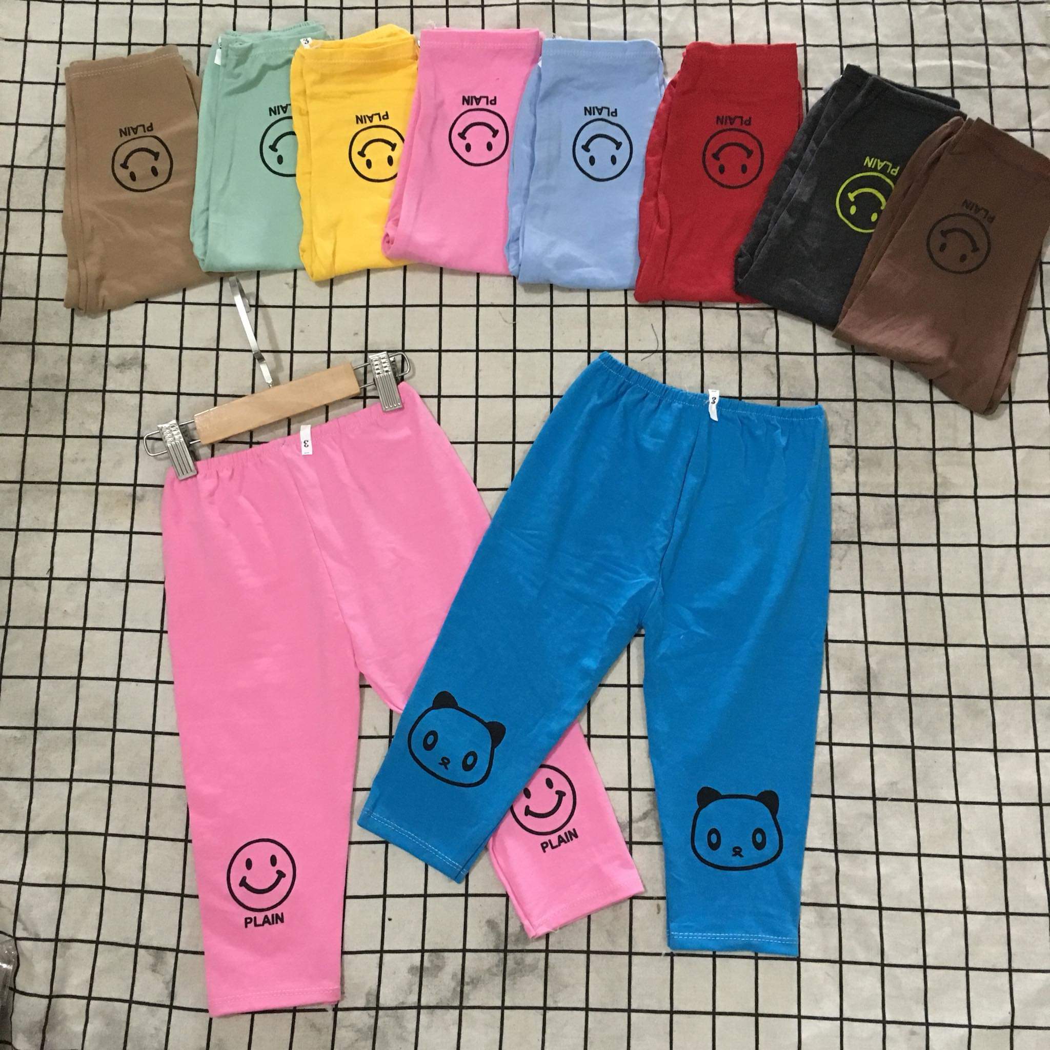 Sét 5 quần legging dài xinh xắn cho bé gái 8-24kg