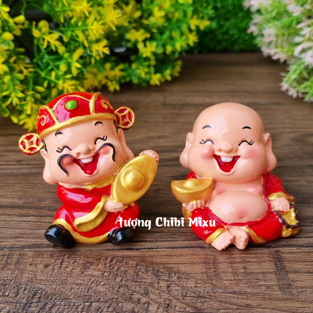Bộ đôi tượng thần tài - thổ địa 6cm