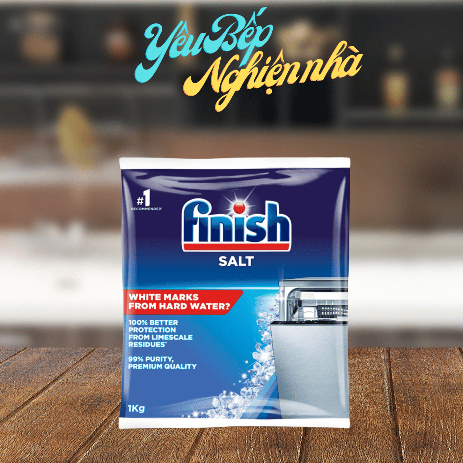 Muối rửa bát Finish loại 1kg Nhập khẩu Yêu Bếp Nghiện Nhà VNM