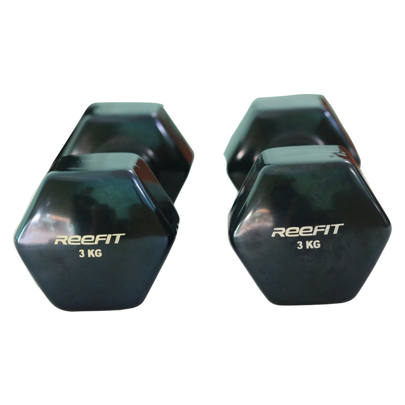 Bộ 2 tạ tay cao su 3kg Reefit (2 tạ 3kg, tổng 6kg)