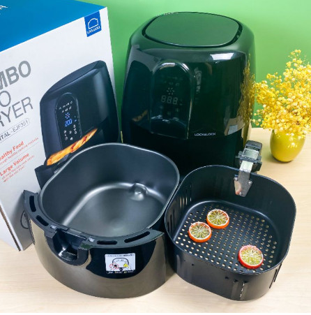NỒI CHIÊN KHÔNG DẦU ĐIỆN TỬ LOCK&LOCK SUPER JUMBO 7.2L MÀU ĐEN EJF296BLK