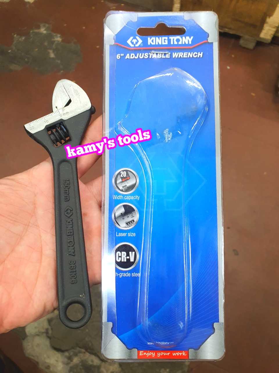 Mỏ lết xi đen 6 inch 8 inch 10 inch 12 inch kingtony 3611-06p 3611-08p 3611-10p 3611-12p