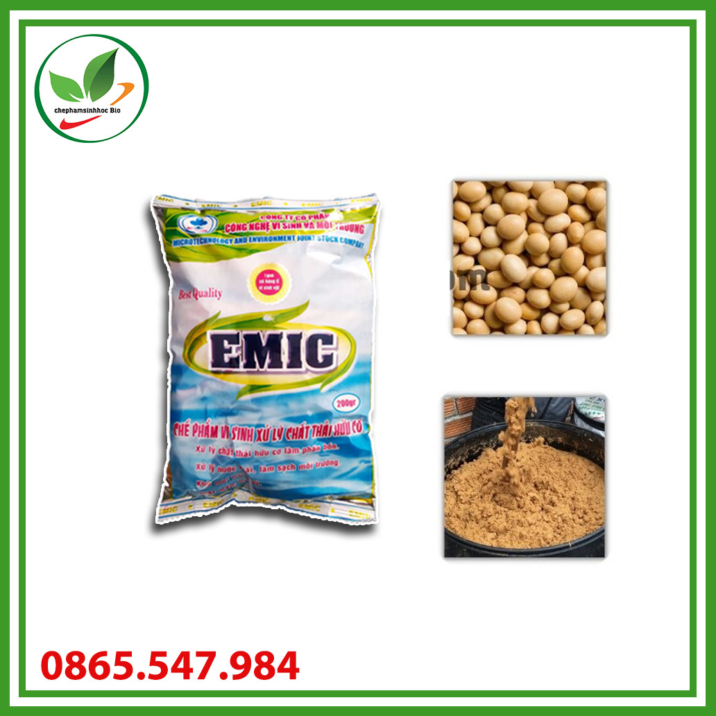 Chế phẩm sinh học Emic. Ủ rác thải nhà bếp. ủ phân cá. Gói 200gr