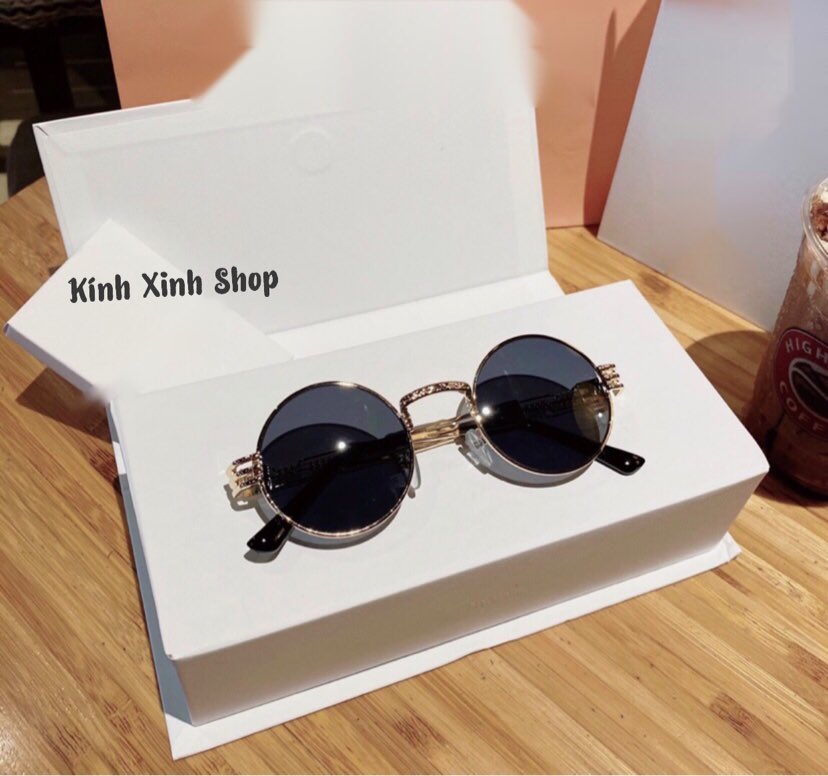 Kính râm Mắt tròn xoe Retro ulzzang cao cấp