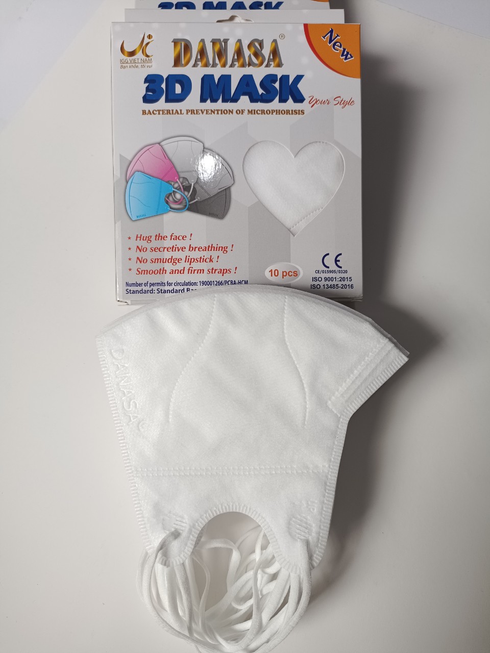 [HCM]Khẩu trang 3D người lớn Danasa ( Hộp 10 cái)