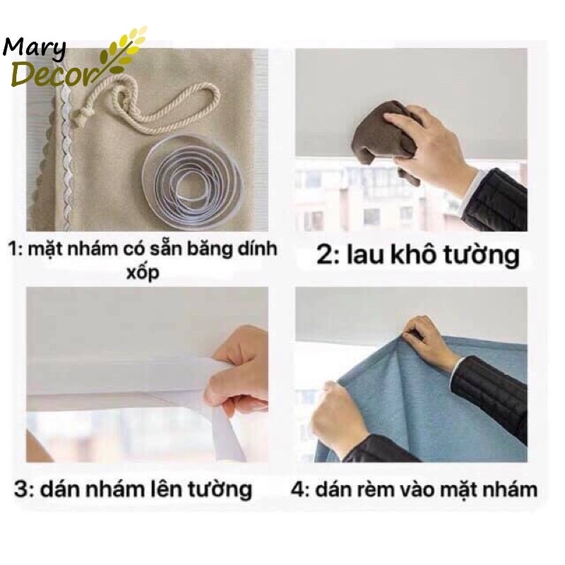 Rèm cửa rèm dán 2 lớp cắt ngôi sao homezdecor