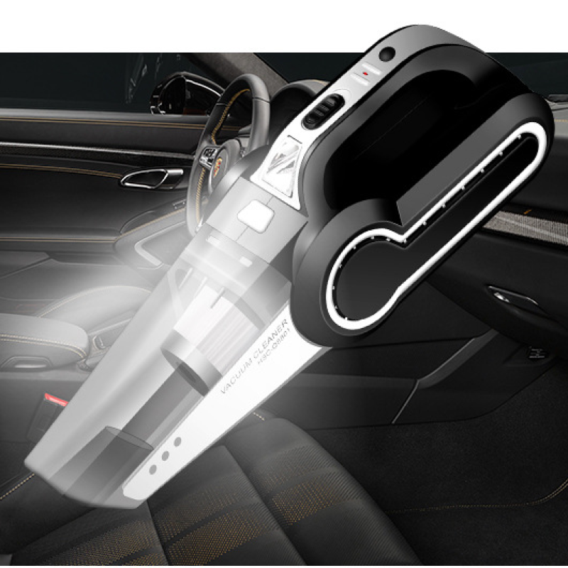 Bảo hành 12 tháng - Máy hút bụi xe hơi và trong nhà mini cầm tay, máy hút bụi đa năng 4 trong 1 có đèn, bơm xe, đo áp lốp - Sản phẩm cao cấp dùng bền