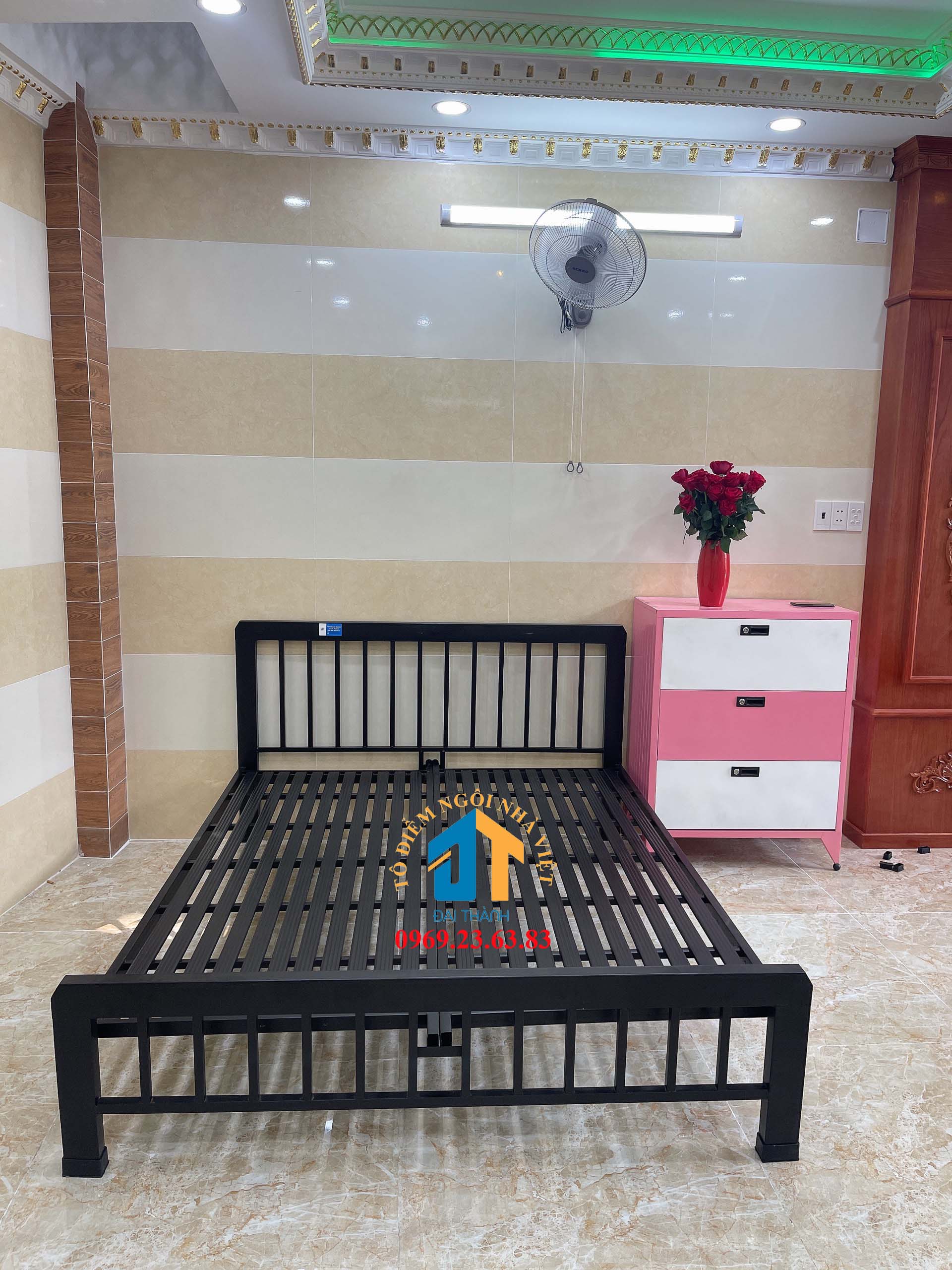Giường sắt mỹ nghệ ĐẠI THÀNH 01