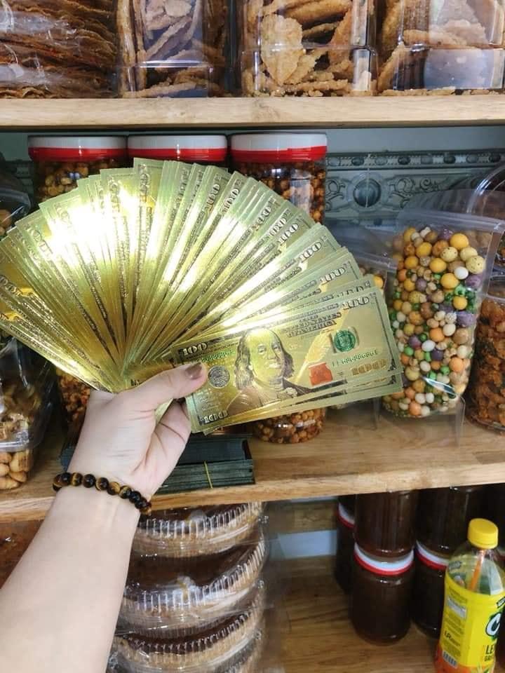 [Combo 10 30 50 100 tờ] Đô Mạ Vàng May Mắn Loại 100