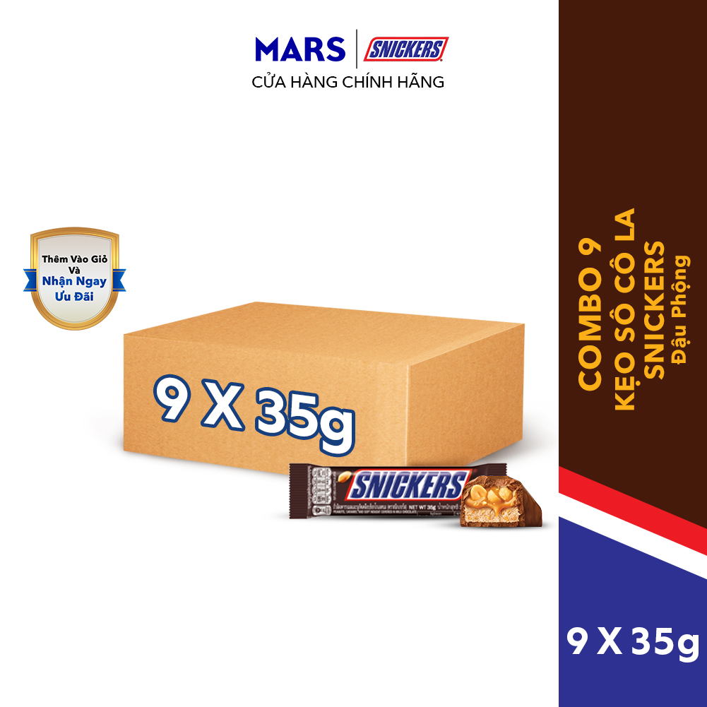 Kẹo Sô Cô La Snickers Đậu Phộng thanh 35g