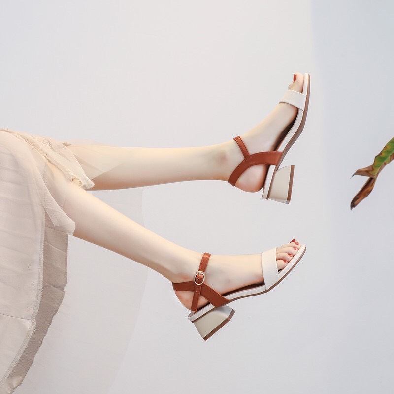 [HCM]GIÀY SANDAL GÓT VUÔNG 3 PHÂN