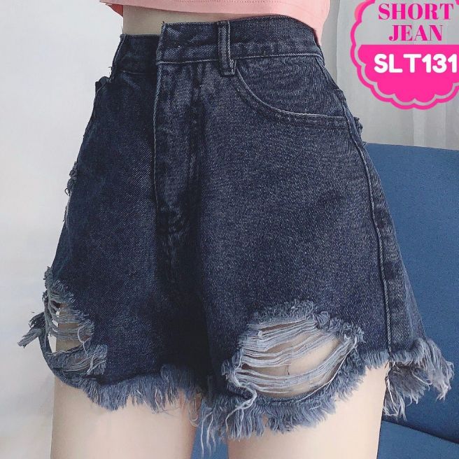 Quần jean nữ sọt đùi rách mã SLT131