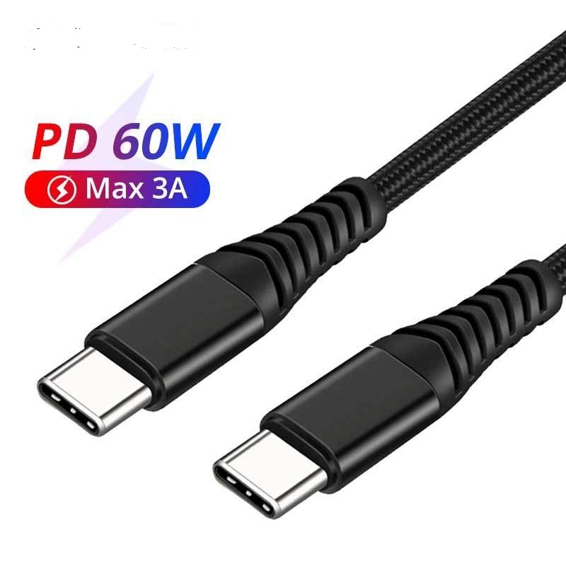 Dây Cáp Sạc 2 Đầu Type C Sạc Nhanh PD 100W 60W Truyền Dữ Liệu Data sạc siêu nhanh kiểu C to C Samsung đầu cắm type C ra type C dài 2m