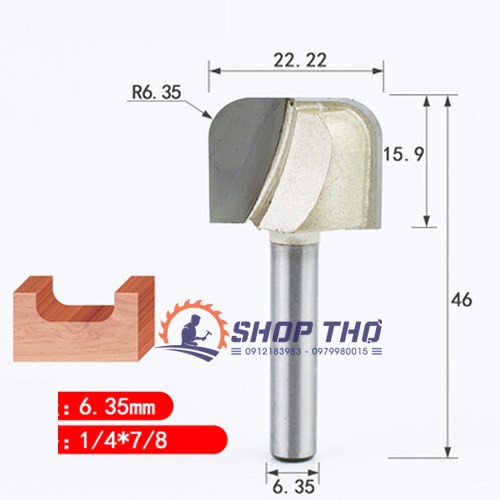 Mũi phay Tideway đánh rãnh bo tròn LC0501