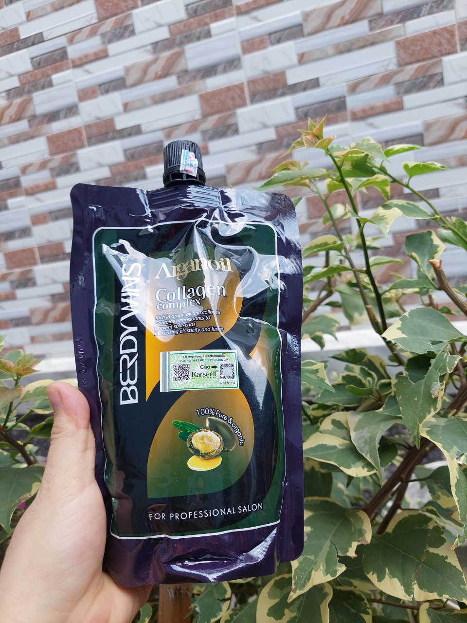 Kem ủ tóc collagen BERDYWINS 500ML cung cấp dưỡng chất AGANOIL phục hồi tóc hư tổn siêu mượt Thelenashop