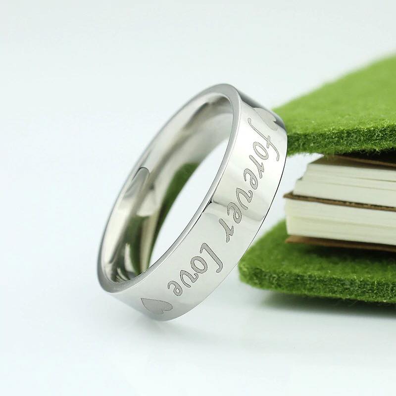 Nhẫn cặp inox cao cấp forever love NC137