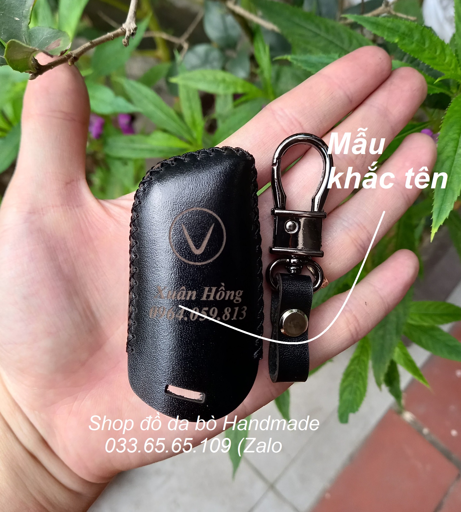 Bao da chìa khóa Vinfast Lux SA2.0, A2.0 bằng da thật