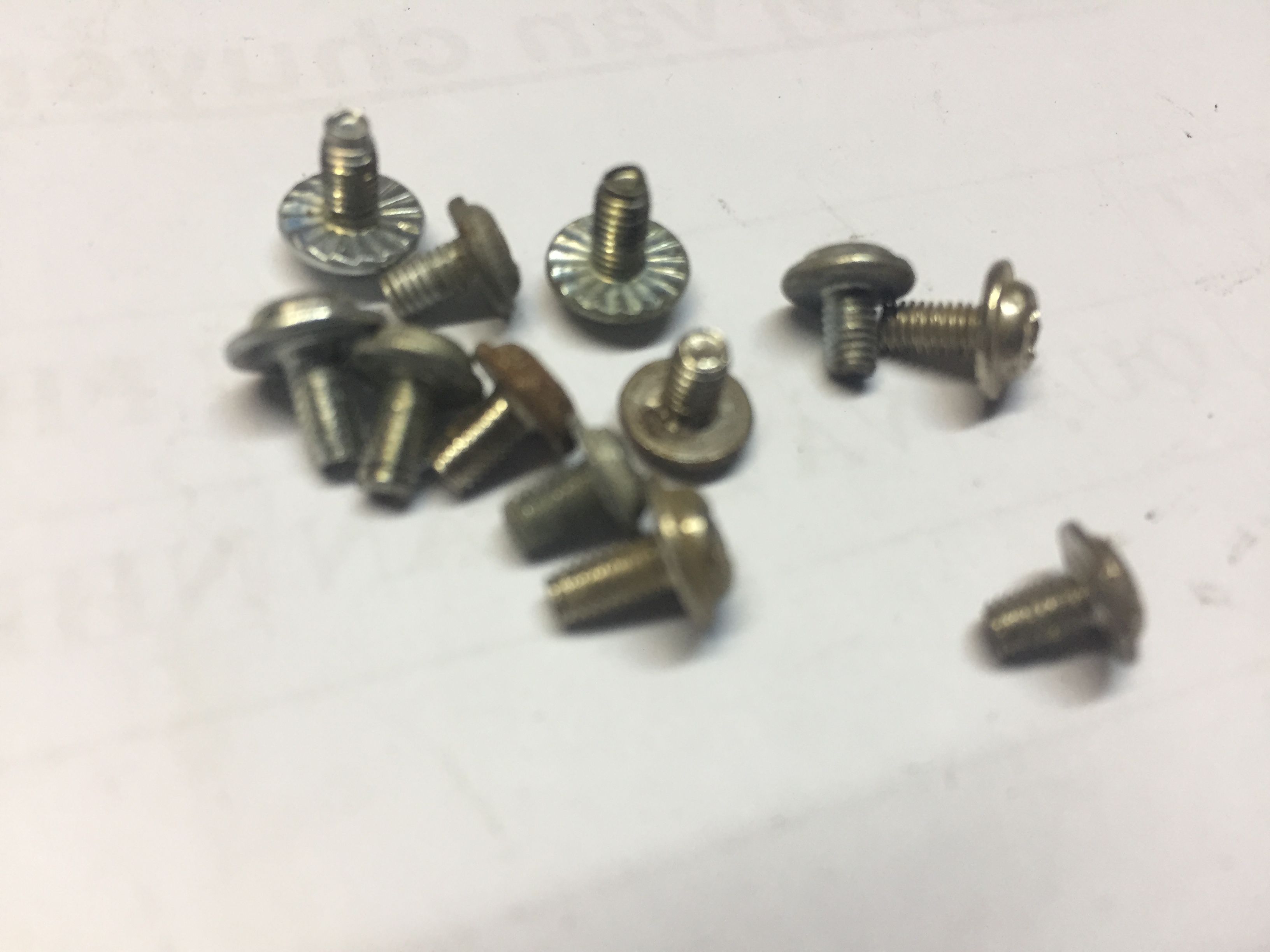 Combo of 20 Screws to Fasten the Computer's Mainboard |   Metal, Phillips Head, Various Sizes |   Used to Attach the Motherboard to the Computer Case |   In the Computer Assembly Environment at Home or in a Store