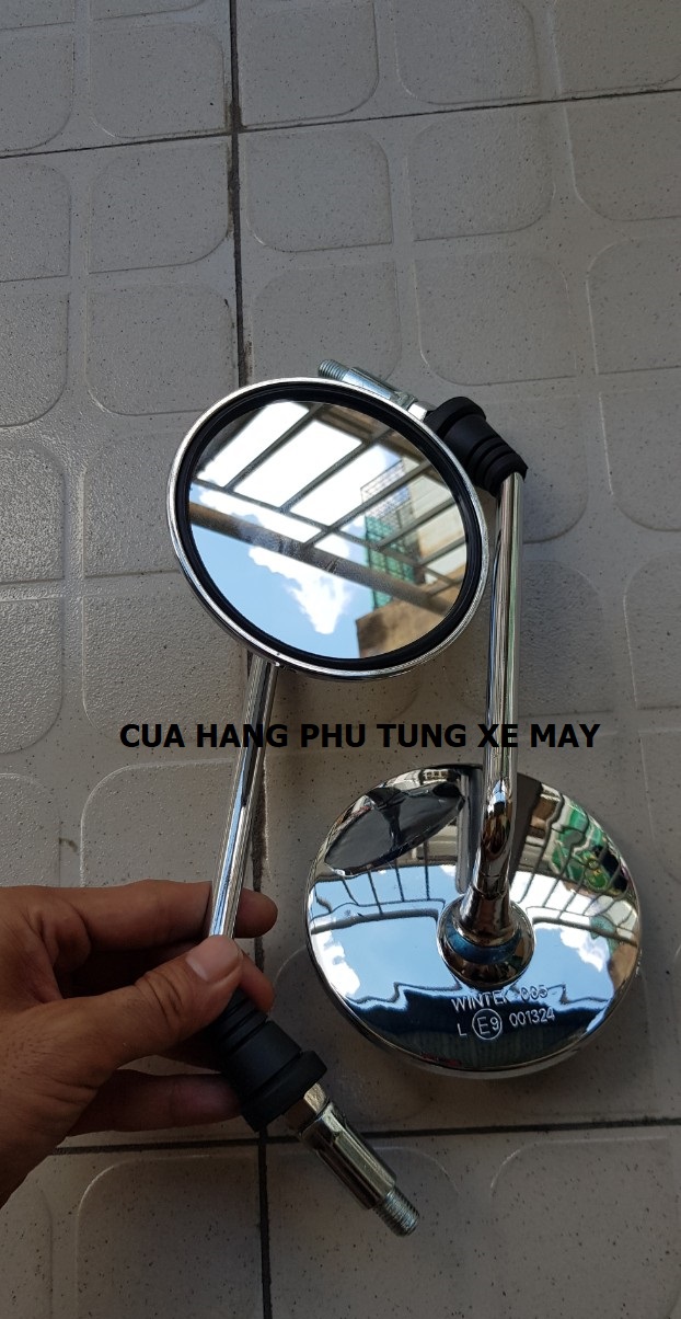Gương chiếu hậu tròn inox - giá 1 cặp