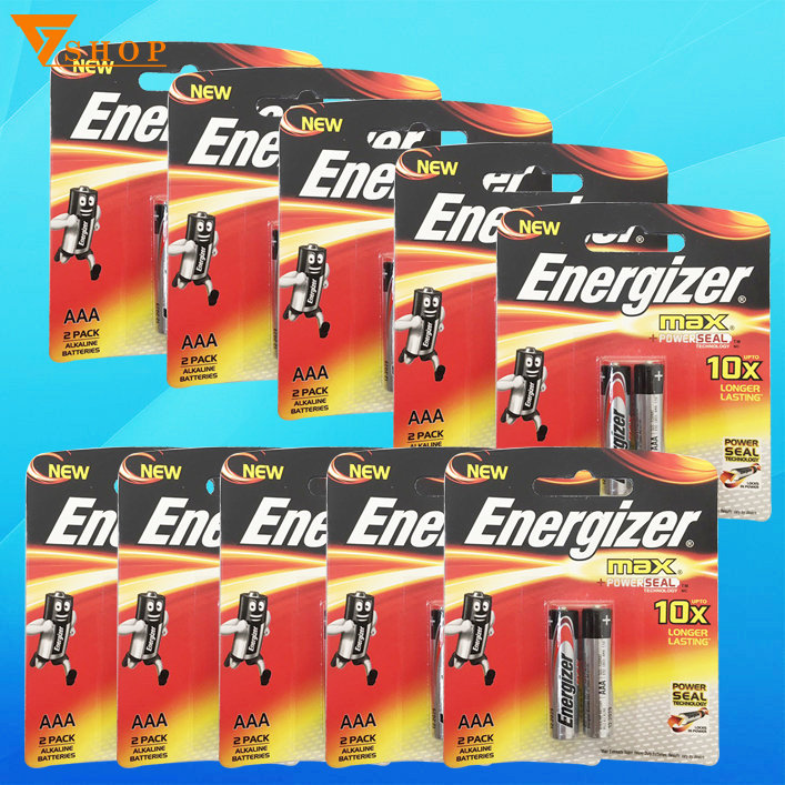 Combo 10 vỉ Pin Energizer AAA, Pin đũa E92 ( 1 vỉ 2 viên )
