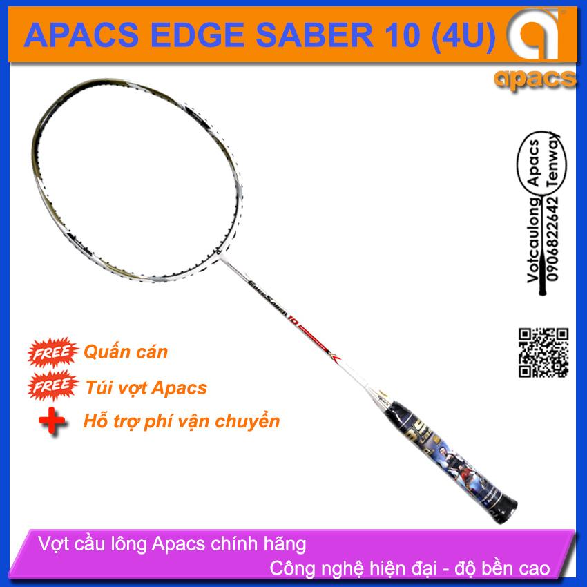 [HCM]Vợt cầu lông Apacs Edge Saber 10 (4U) | Bạch mã hoàng tử cân bằng công thủ