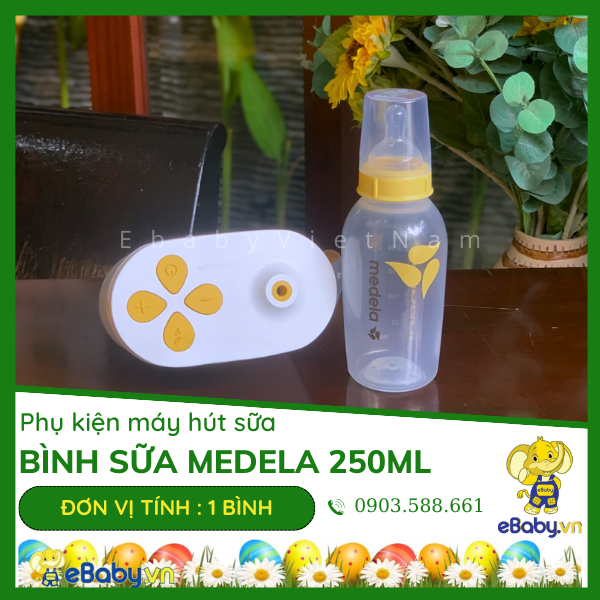 Bình trữ sữa dùng cho tất cả dòng máy hút sữa medela - bình sữa - 250ml - hàng chính hãng nhập khẩu us - bình sữa tách từ hộp nguyên seal
